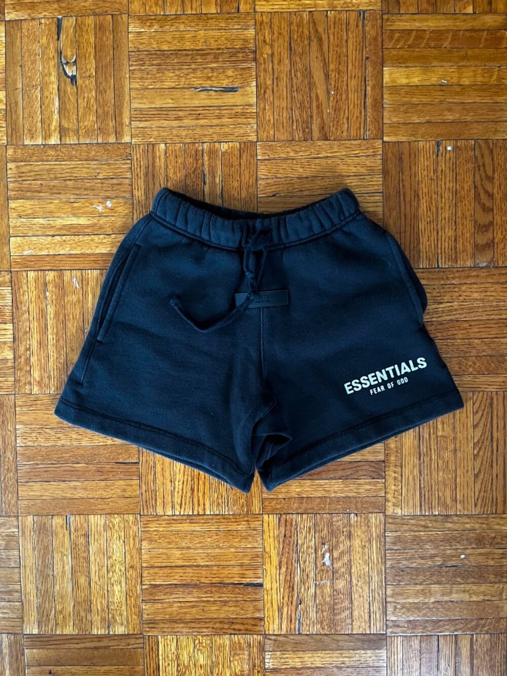 Fear of God Essentials Kids Shorts – Black (Size 6/7)